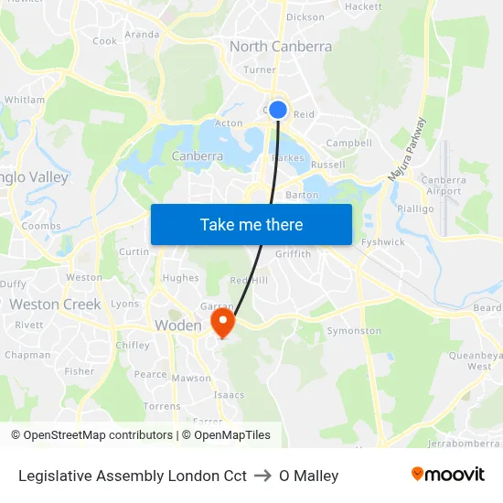 Legislative Assembly London Cct to O Malley map