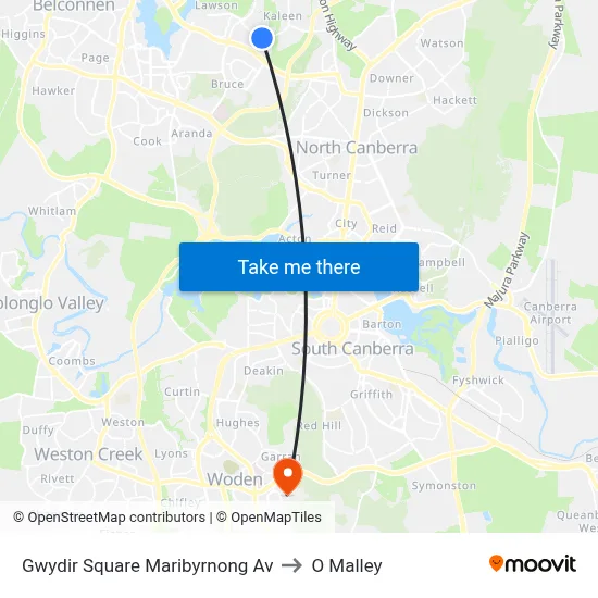 Gwydir Square Maribyrnong Av to O Malley map