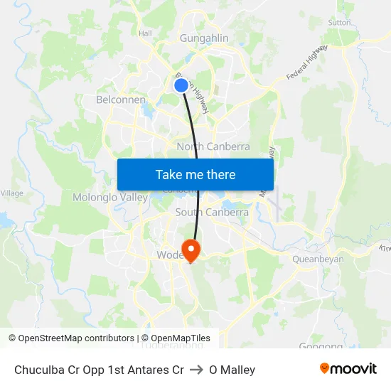 Chuculba Cr Opp 1st Antares Cr to O Malley map