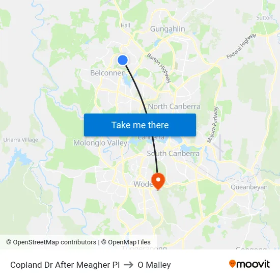 Copland Dr After Meagher Pl to O Malley map