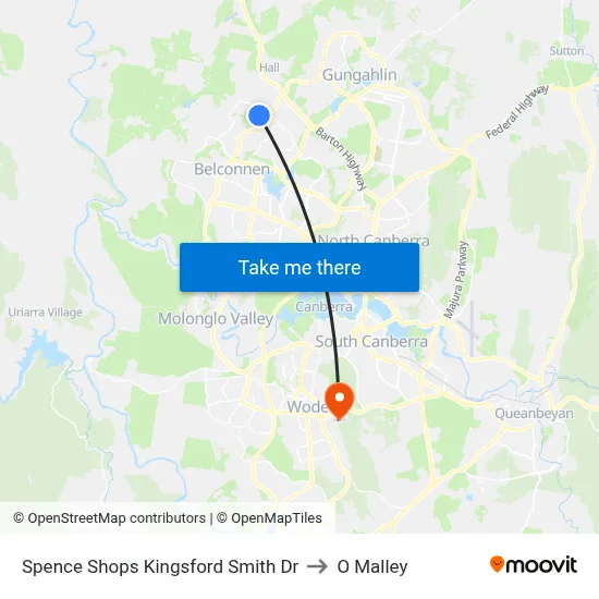 Spence Shops Kingsford Smith Dr to O Malley map
