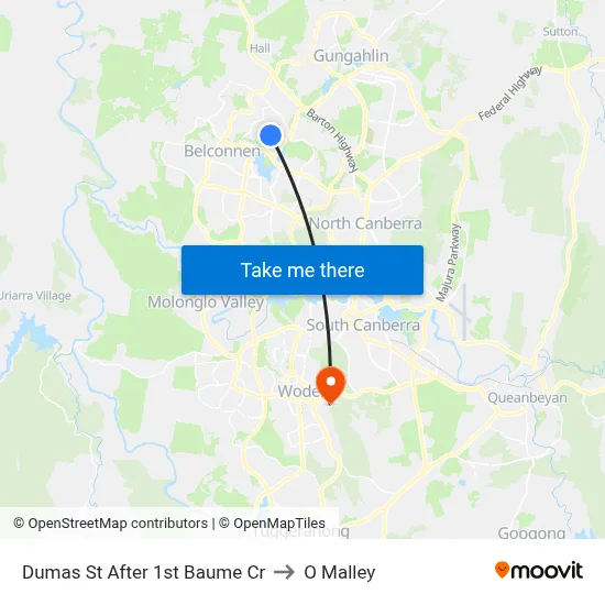 Dumas St After 1st Baume Cr to O Malley map