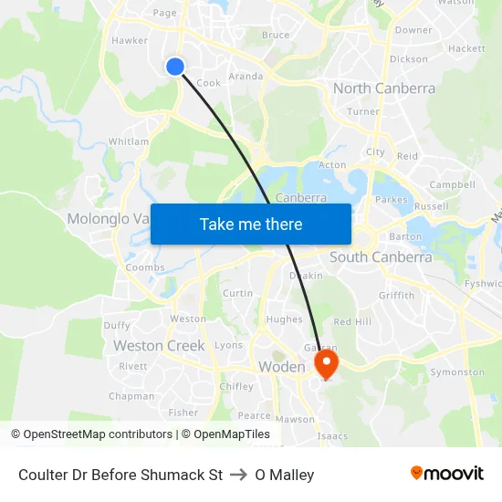 Coulter Dr Before Shumack St to O Malley map
