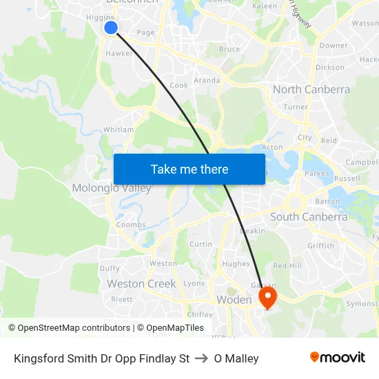 Kingsford Smith Dr Opp Findlay St to O Malley map