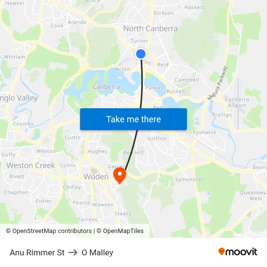 Anu Rimmer St to O Malley map