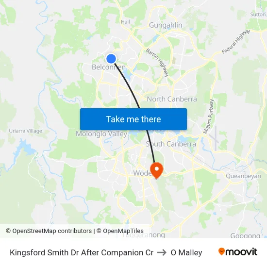 Kingsford Smith Dr After Companion Cr to O Malley map