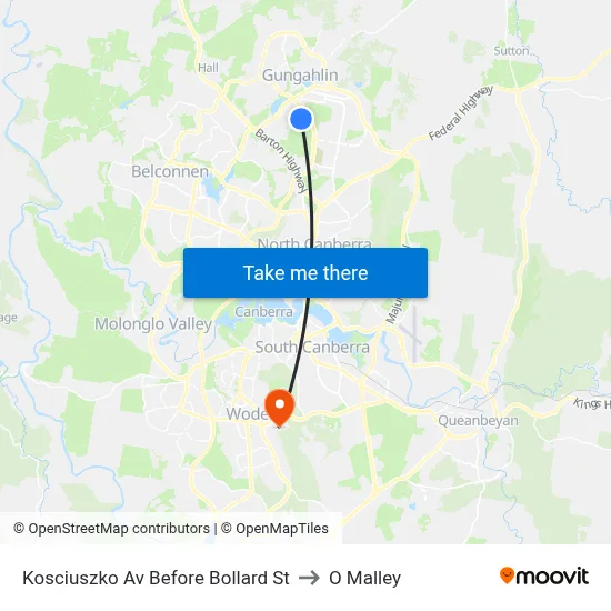 Kosciuszko Av Before Bollard St to O Malley map