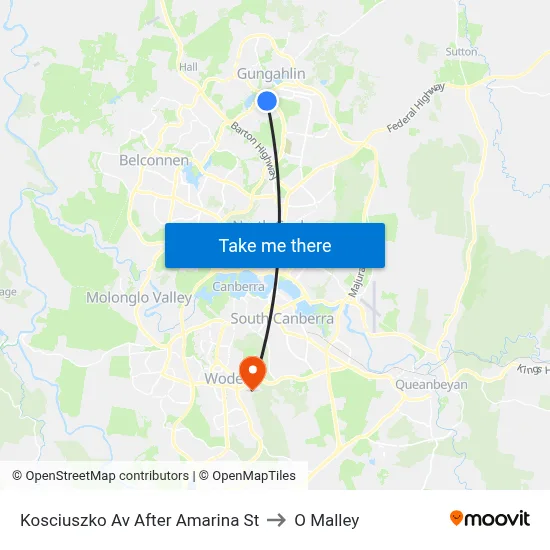 Kosciuszko Av After Amarina St to O Malley map