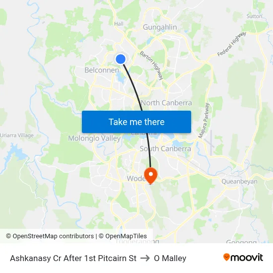Ashkanasy Cr After 1st Pitcairn St to O Malley map