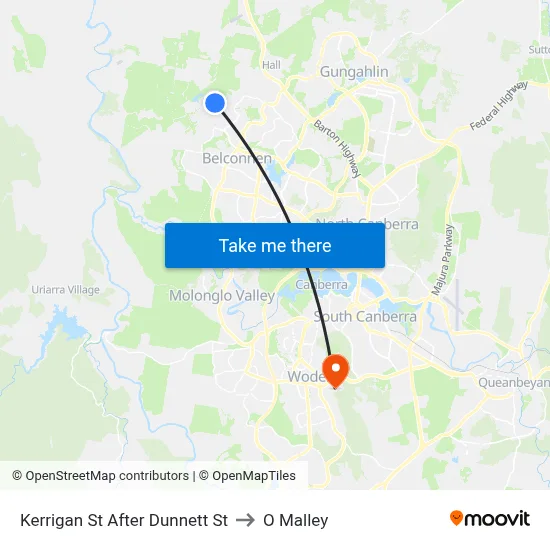 Kerrigan St After Dunnett St to O Malley map
