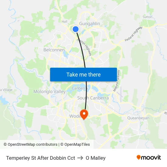 Temperley St After Dobbin Cct to O Malley map