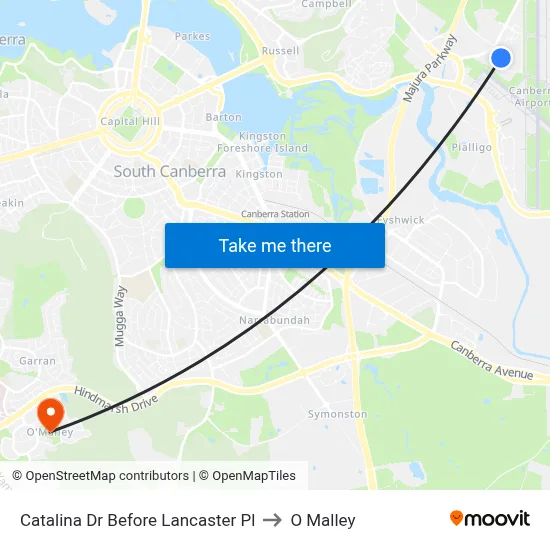 Catalina Dr Before Lancaster Pl to O Malley map
