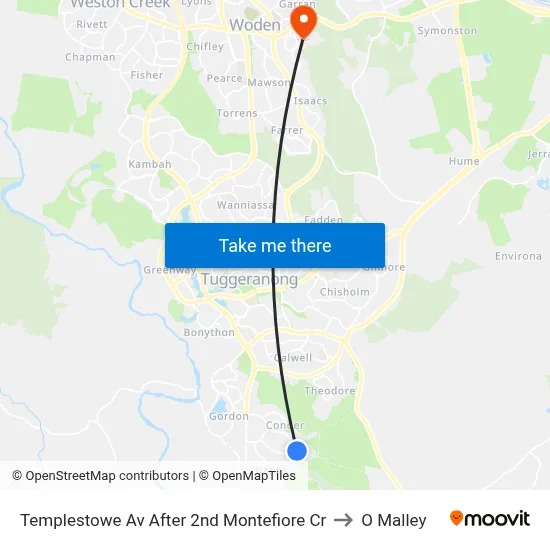 Templestowe Av After 2nd Montefiore Cr to O Malley map