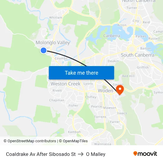 Coaldrake Av After Sibosado St to O Malley map
