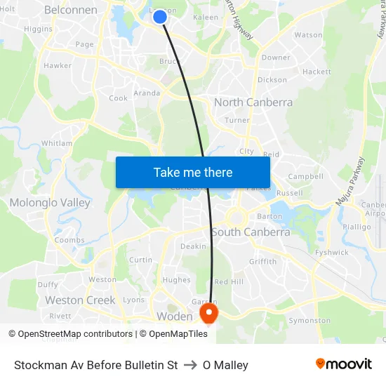 Stockman Av Before Bulletin St to O Malley map