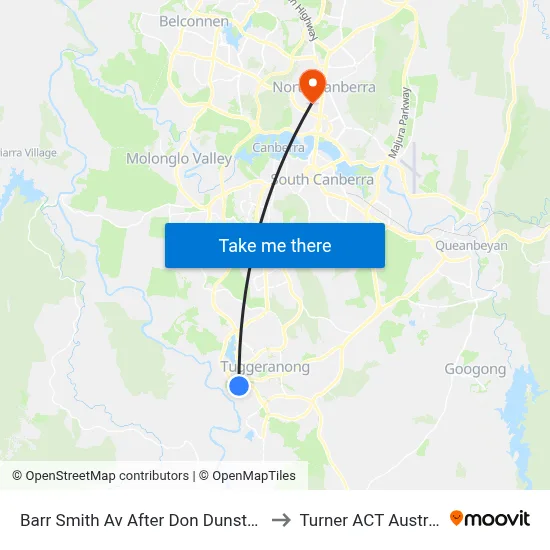 Barr Smith Av After Don Dunstan Dr to Turner ACT Australia map