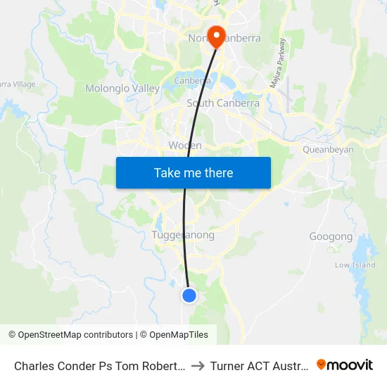 Charles Conder Ps Tom Roberts Av to Turner ACT Australia map