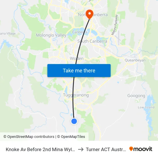 Knoke Av Before 2nd Mina Wylie Cr to Turner ACT Australia map