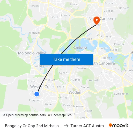 Bangalay Cr Opp 2nd Mirbelia Cr to Turner ACT Australia map