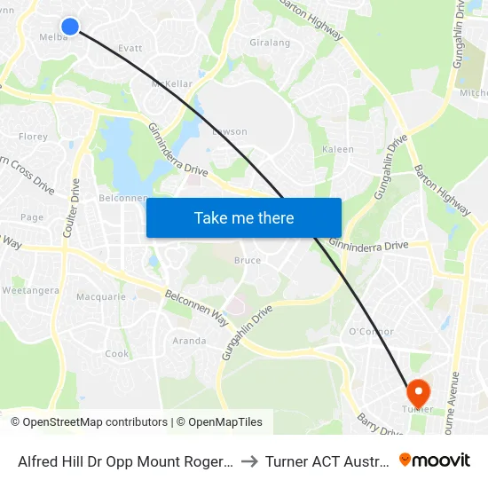 Alfred Hill Dr Opp Mount Rogers Ps to Turner ACT Australia map