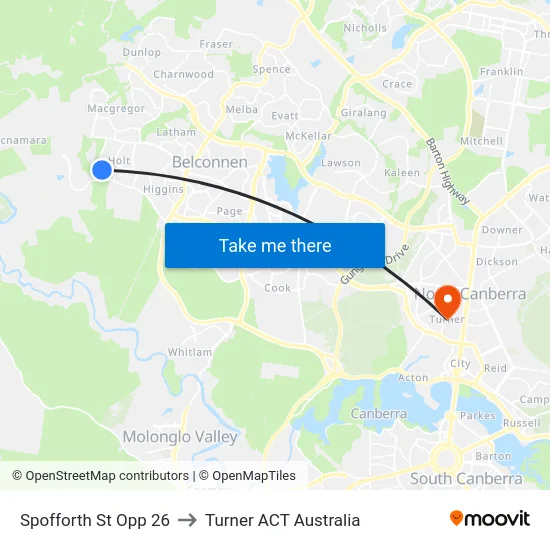 Spofforth St Opp 26 to Turner ACT Australia map