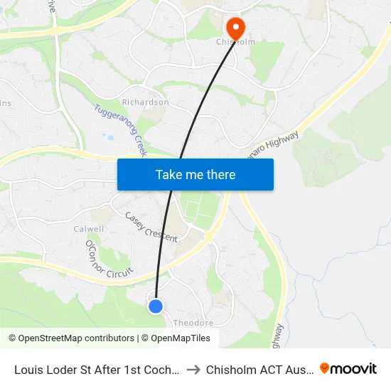 Louis Loder St After 1st Cochrane Cr to Chisholm ACT Australia map