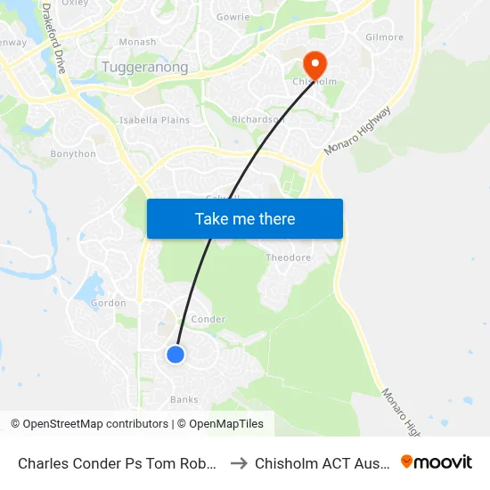 Charles Conder Ps Tom Roberts Av to Chisholm ACT Australia map