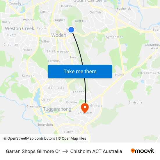 Garran Shops Gilmore Cr to Chisholm ACT Australia map