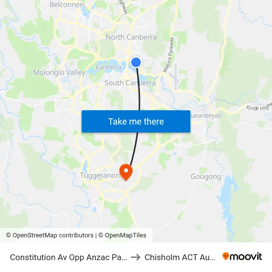Constitution Av Opp Anzac Park West to Chisholm ACT Australia map
