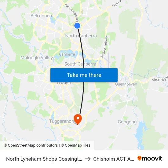 North Lyneham Shops Cossington Smith Cr to Chisholm ACT Australia map