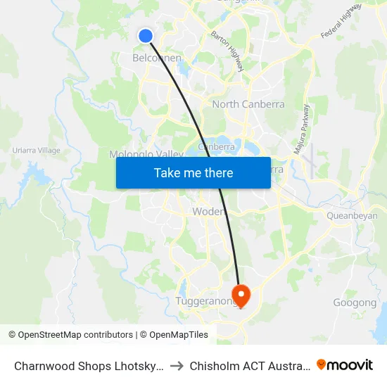Charnwood Shops Lhotsky St to Chisholm ACT Australia map