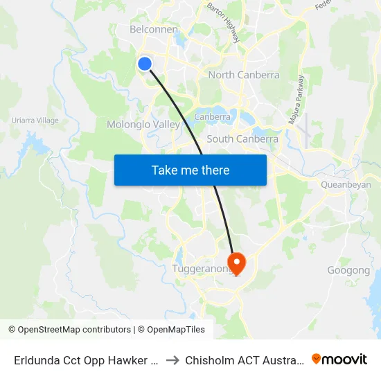 Erldunda Cct Opp Hawker Ps to Chisholm ACT Australia map