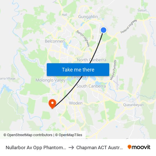 Nullarbor Av Opp Phantom St to Chapman ACT Australia map