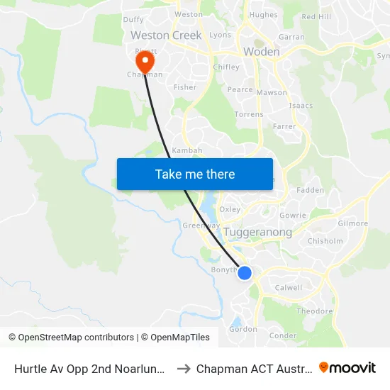 Hurtle Av Opp 2nd Noarlunga Cr to Chapman ACT Australia map