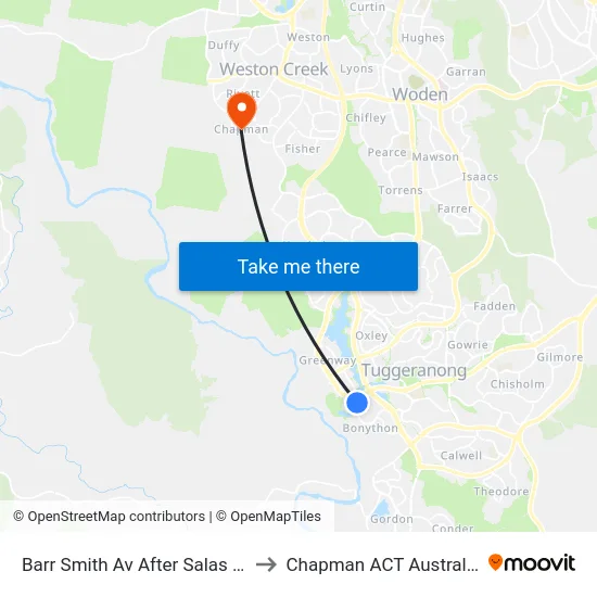 Barr Smith Av After Salas St to Chapman ACT Australia map