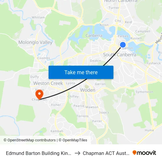 Edmund Barton Building Kings Av to Chapman ACT Australia map