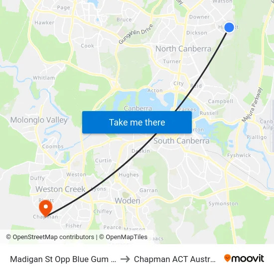 Madigan St Opp Blue Gum Ps to Chapman ACT Australia map