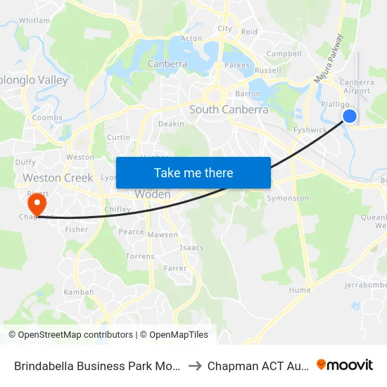 Brindabella Business Park Molonglo Dr to Chapman ACT Australia map