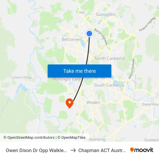 Owen Dixon Dr Opp Walkley Pl to Chapman ACT Australia map