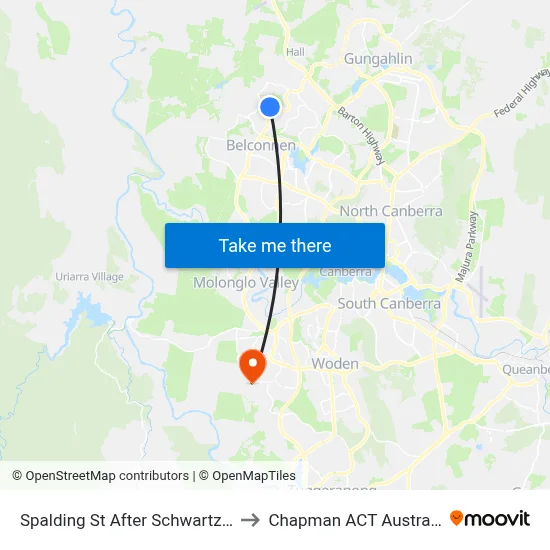 Spalding St After Schwartz Pl to Chapman ACT Australia map