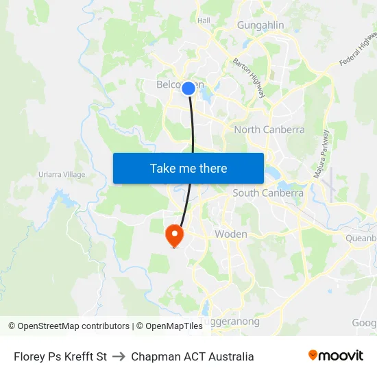 Florey Ps Krefft St to Chapman ACT Australia map