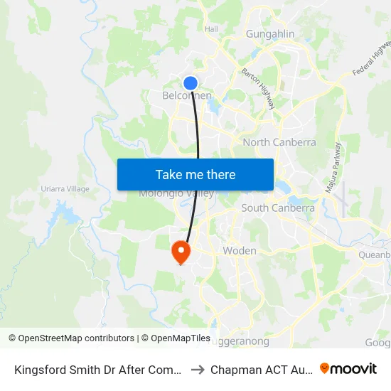 Kingsford Smith Dr After Companion Cr to Chapman ACT Australia map