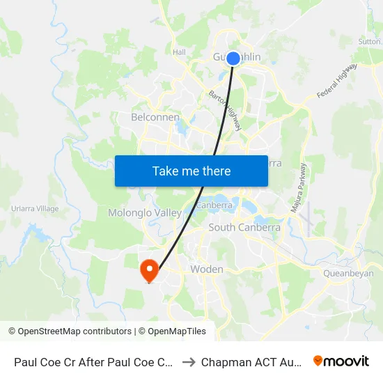 Paul Coe Cr After Paul Coe Cr Shops to Chapman ACT Australia map