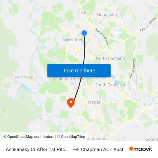 Ashkanasy Cr After 1st Pitcairn St to Chapman ACT Australia map