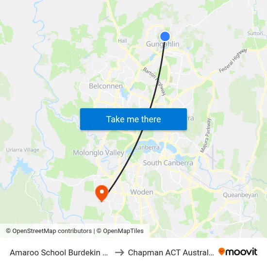 Amaroo School Burdekin Av to Chapman ACT Australia map