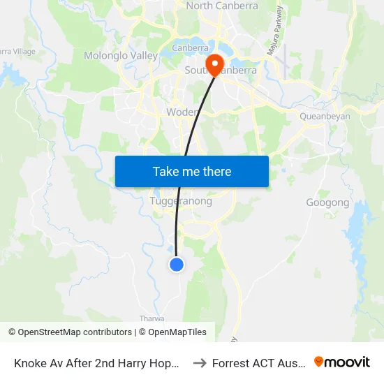 Knoke Av After 2nd Harry Hopman Cct to Forrest ACT Australia map
