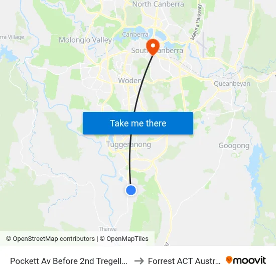 Pockett Av Before 2nd Tregellas Cr to Forrest ACT Australia map