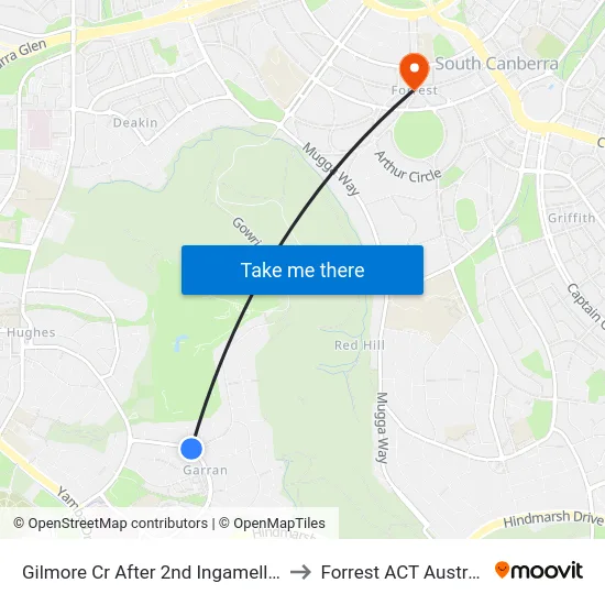 Gilmore Cr After 2nd Ingamells St to Forrest ACT Australia map