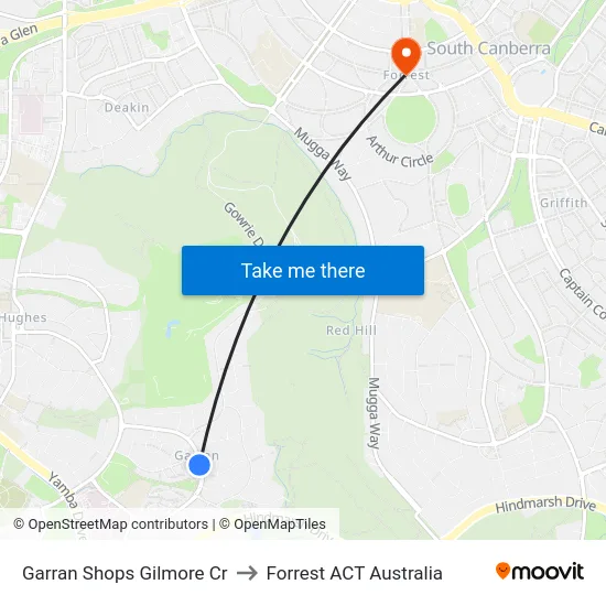 Garran Shops Gilmore Cr to Forrest ACT Australia map