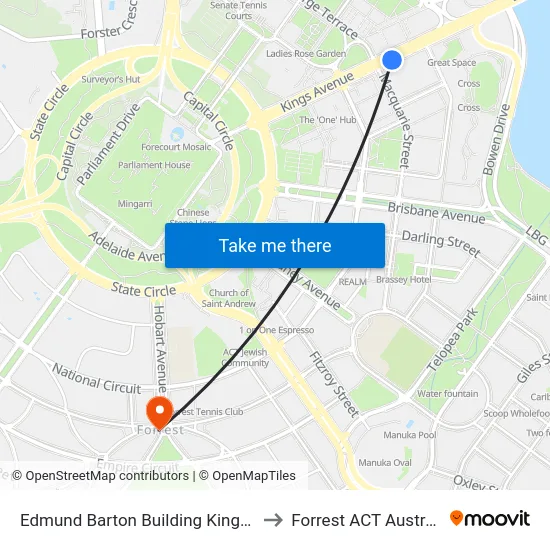 Edmund Barton Building Kings Av to Forrest ACT Australia map
